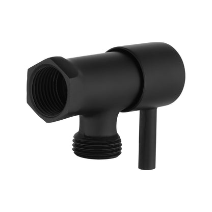 Round Black Toilet Stop Tap(One Pair)