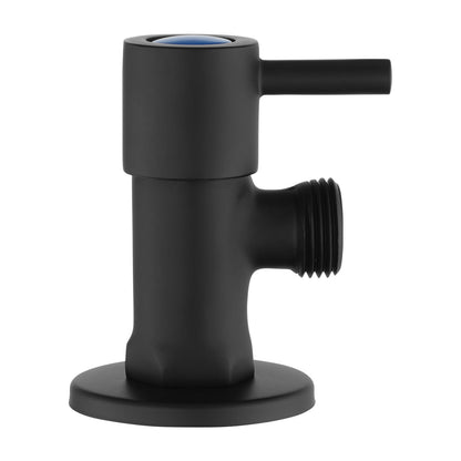 Round Black Toilet Stop Tap(One Pair)