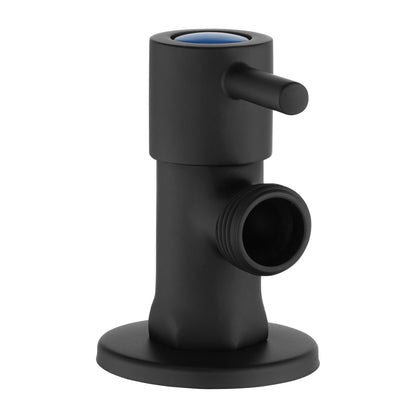 Round Black Toilet Stop Tap(One Pair)