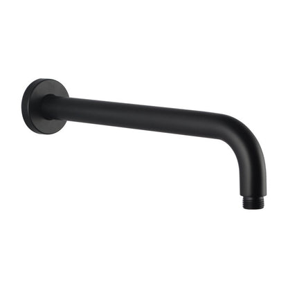 Round Black Wall Straight Shower Arm 400mm