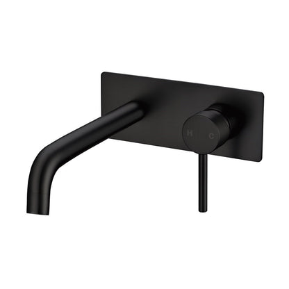 LUCID PIN Series Black Wall Mixer With Spout(color up)