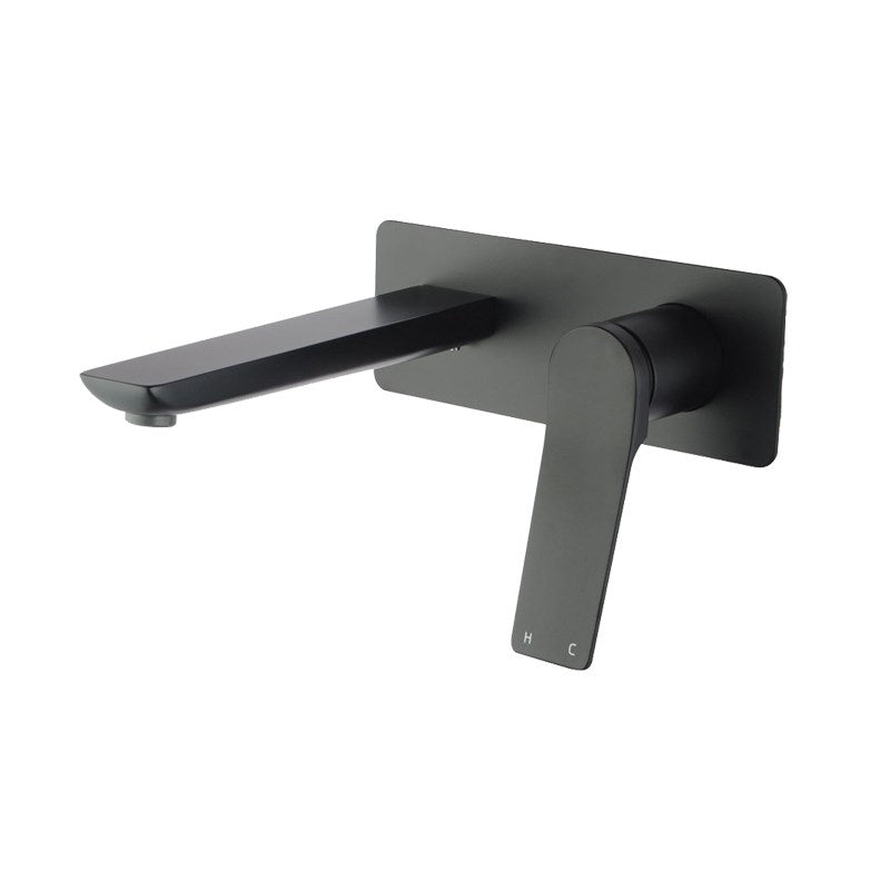 RUSHY Series Square Black Wall Mixer with Spout(color up)(extension part)