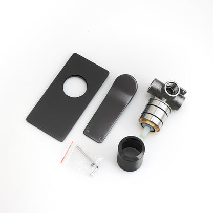 RUSHY Series Square Black Wall Mixer(color up)