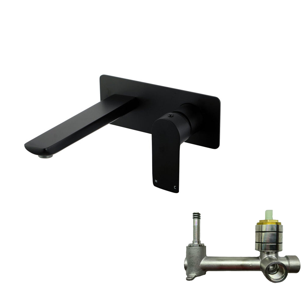 VOG Series Black Wall Mixer With Spout(color up)