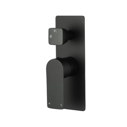 VOG Series Black Wall Mixer with Diverter(color up)