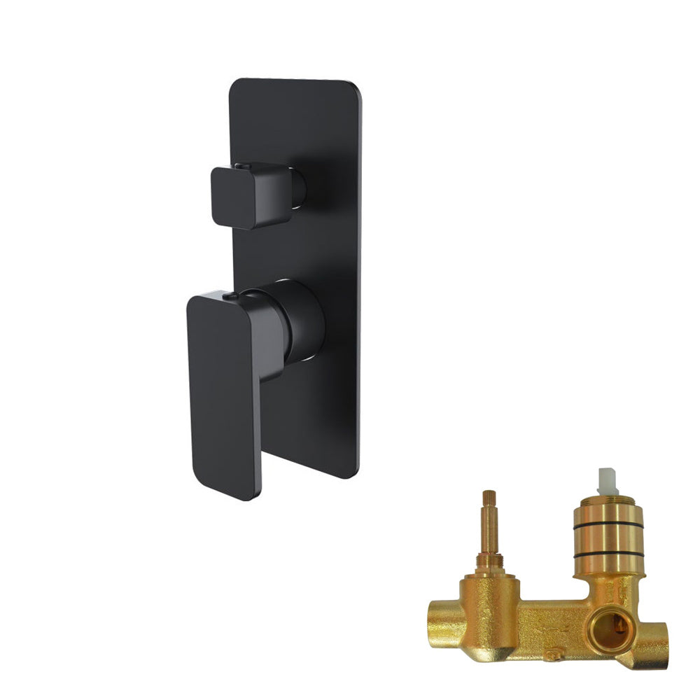 IVANO Series Black Wall Mixer with Diverter(color up)