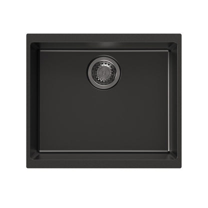 Black Carysil Enigma N100S Granite Single Bowl Stone Kitchen Sink 530*460*200mm