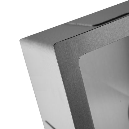 Round Corner Dark Grey Stainless Steel Handmade Single Bowl Kitchen Sink 580*440*230mm(with dark grey waste)