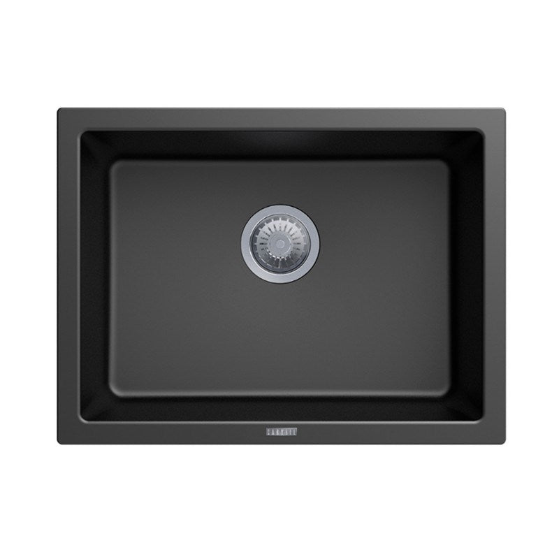 Black Carysil Big Bowl Granite Single Bowl Stone Kitchen Sink 610*457mm