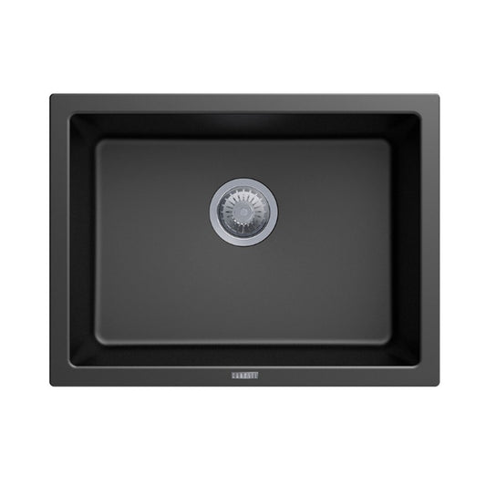 Black Carysil Big Bowl Granite Single Bowl Stone Kitchen Sink 610*457mm