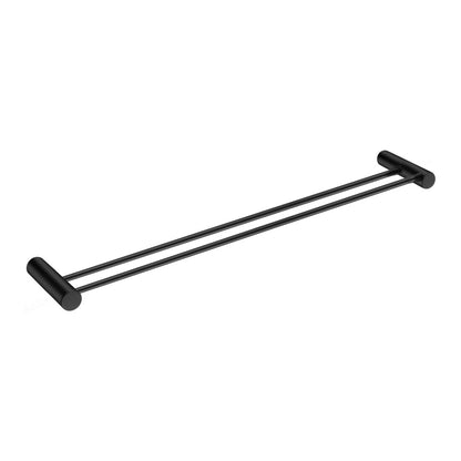 Black Double Towel Rail 600mm