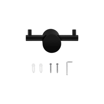 Matt Black Pin Double Robe Hook | OX6207.TR