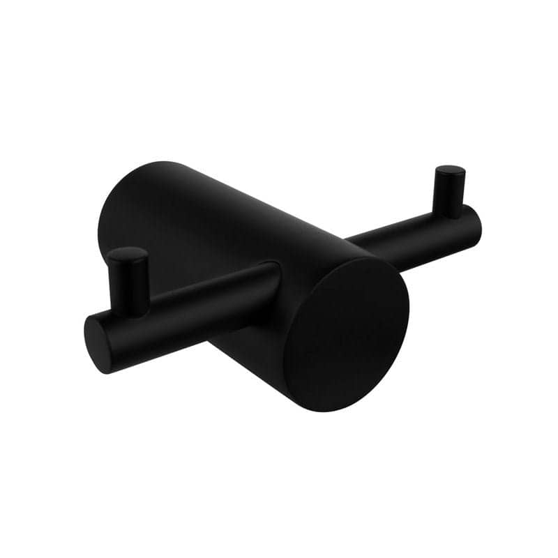 Matt Black Pin Double Robe Hook | OX6207.TR