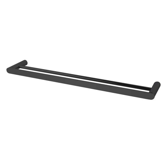 RUSHY Series Black Double Towel Rail 800mm