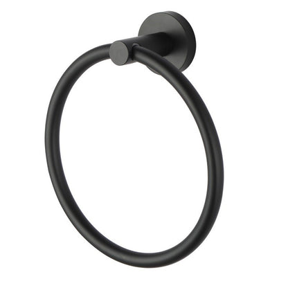 LUCID PIN Series Round Black Towel Ring