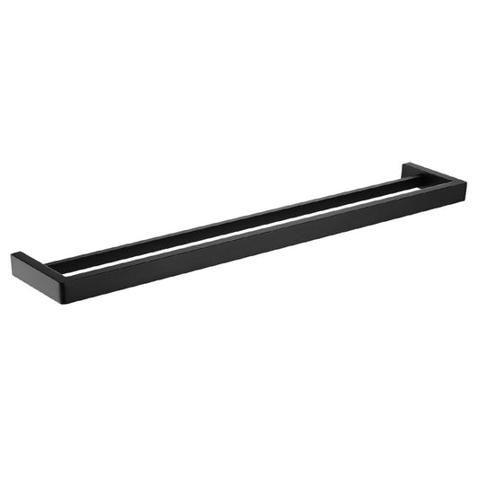 IVANO Series Black Double Towel Rail 800mm