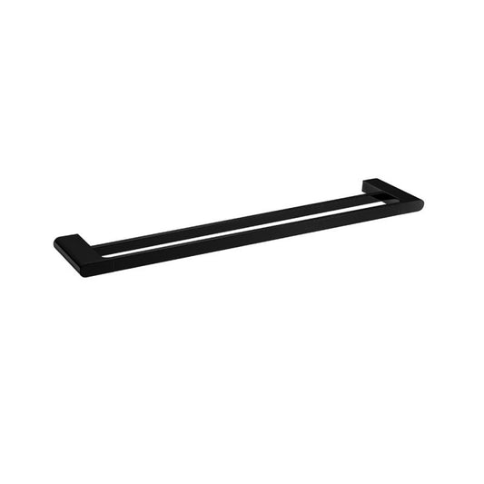 VOG Series Black Double Towel Rail 600mm