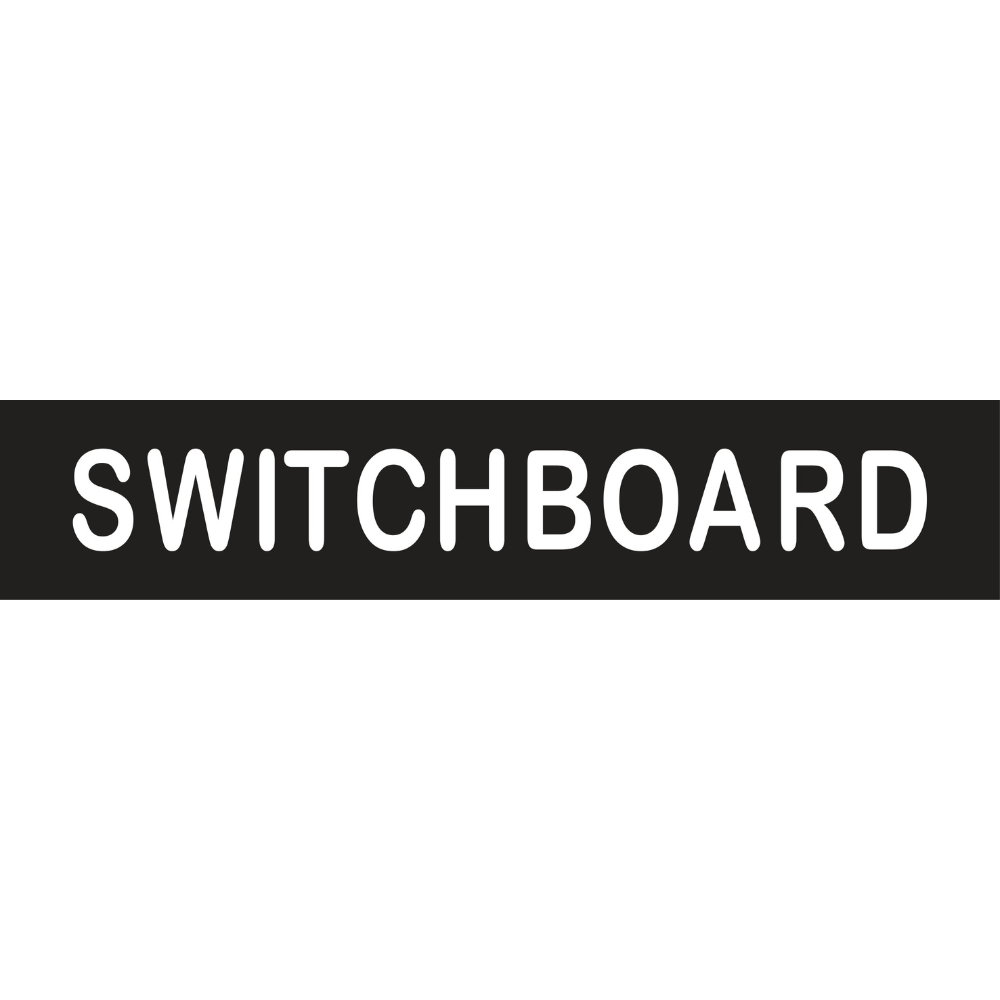 Switchboard, No Braille  - Vinyl - Black with White Infill