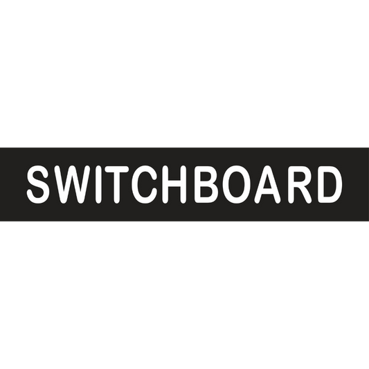 Switchboard, No Braille  - Vinyl - Black with White Infill
