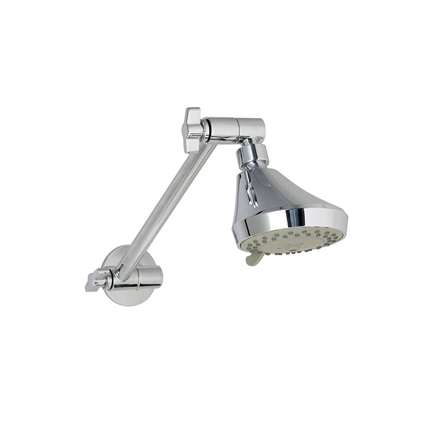 OXYGENIC 90mm Off Centre Shower on Link Lock Arm - Chrome