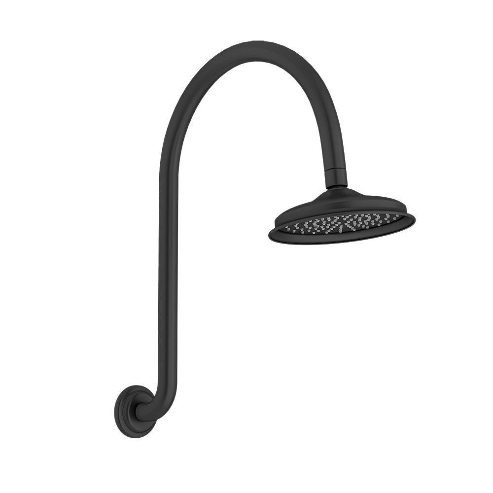 Augustine Shower Head & Arm - Matte Black