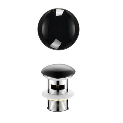 Ceramic Pop Up Waste - Overflow - Gloss Black