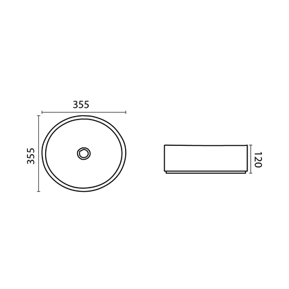 360mmx360mm  Above Counter Basin - Matte Pink