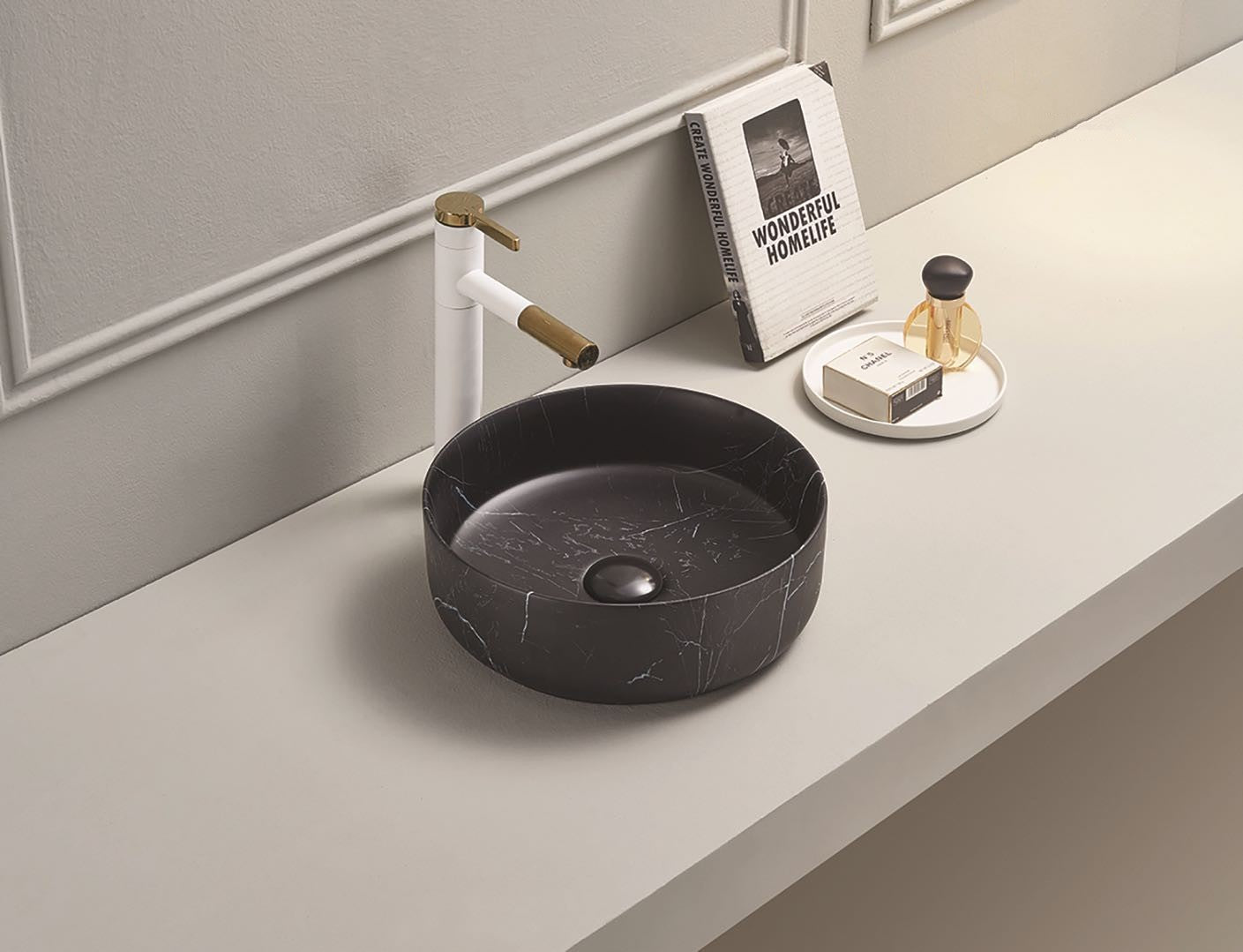 360mmx360mm  Above Counter Basin - Matte Black