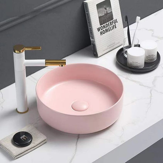 360mmx360mm  Above Counter Basin - Matte Pink