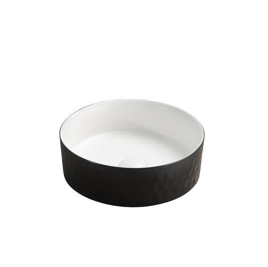 360mmx360mm  Above Counter Basin - Matte Black & White