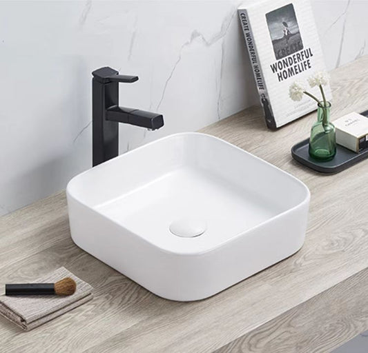 370mmx370mm  Above Counter Basin - Gloss White