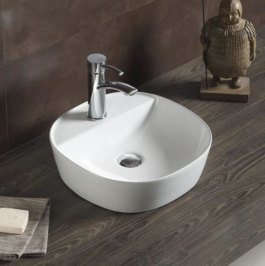 400mmx400mm  Above Counter Basin - Gloss White