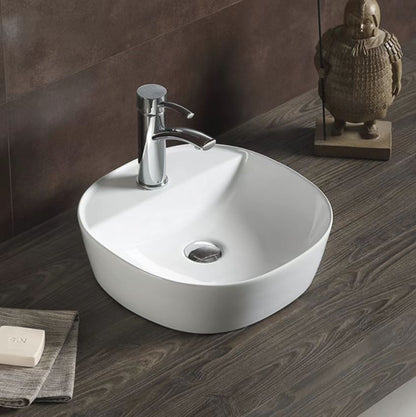 400mmx400mm  Above Counter Basin - Gloss White