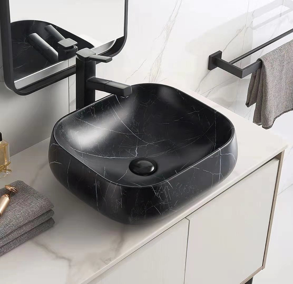 460mmx410mm  Above Counter Basin - Matte Black