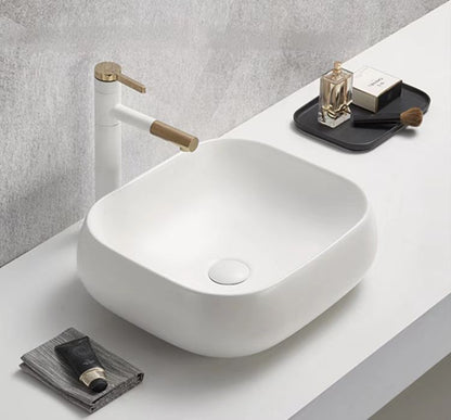 460mmx410mm  Above Counter Basin - Matte White