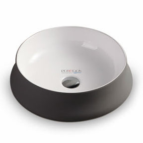 455mmx455mm  Above Counter Basin - Matte Grey & White