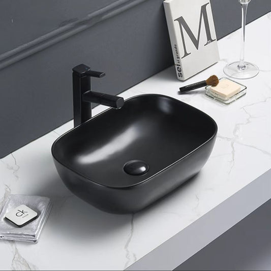 460mmx375mm  Above Counter Basin - Matte Black