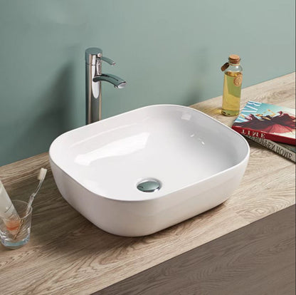 490mmx400mm  Above Counter Basin - Gloss White
