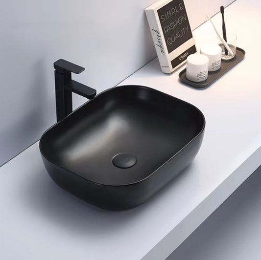 490mmx400mm  Above Counter Basin - Matte Black