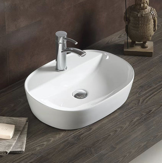 500mmx400mm  Above Counter Basin - Gloss White