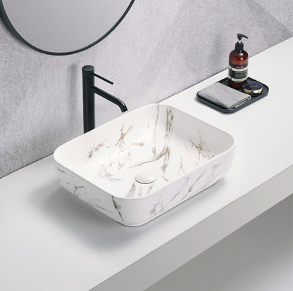 500mmx390mm  Above Counter Basin - Matte White