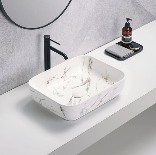 500mmx390mm  Above Counter Basin - Matte White