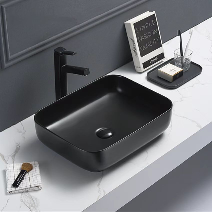 505mmx395mm  Above Counter Basin - Matte Black