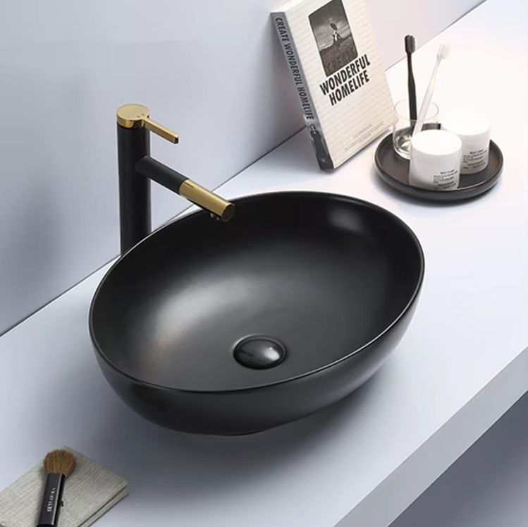 515mmx395mm  Above Counter Basin - Matte Black