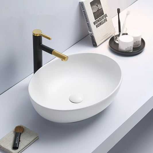 515mmx395mm  Above Counter Basin - Matte White