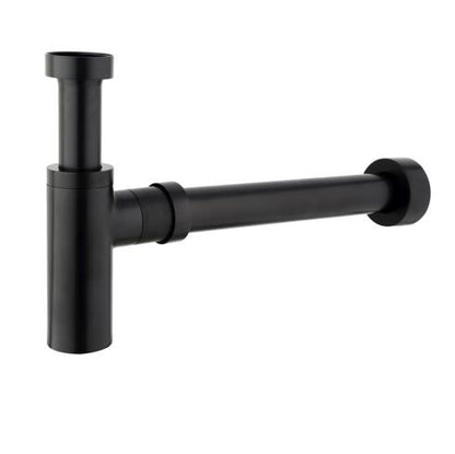40mm Brass Bottle Trap - Matte Black