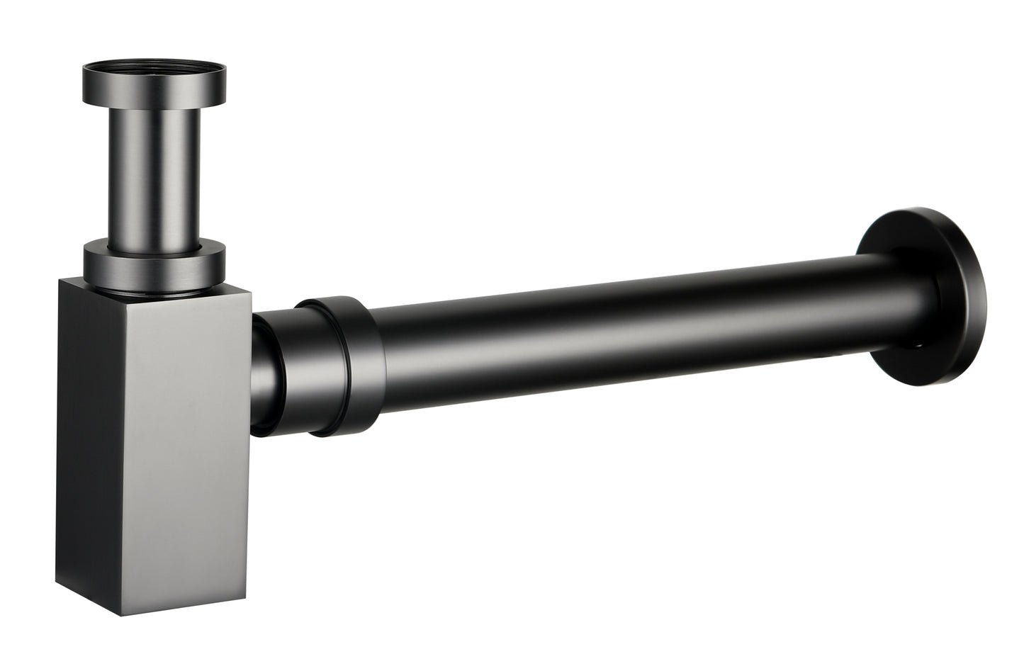 40mm Brass Square Bottle Trap - Gun Metal