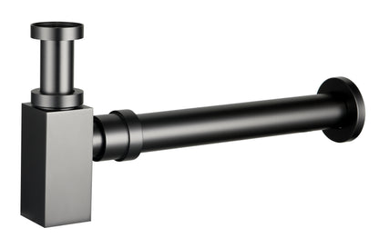 40mm Brass Square Bottle Trap - Gun Metal