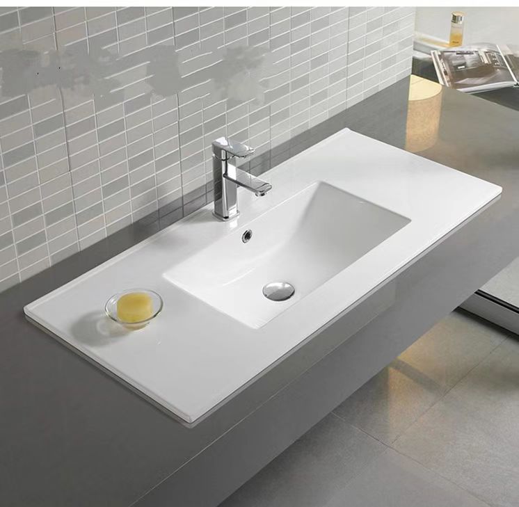 1200mm Vito Ceramic Top Single Bowl - Gloss White