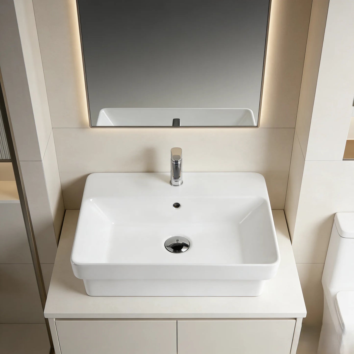 495mmx400mm  Insert Basin - Gloss White